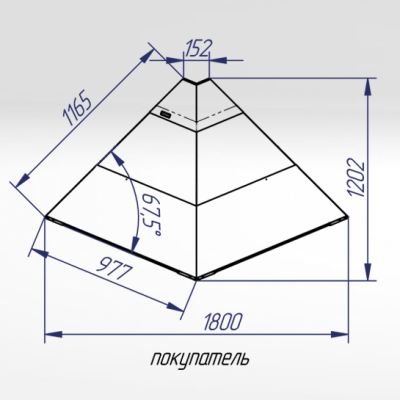Витрина холодильная CRYSPI VENETO CRYSTAL SELF OC 90